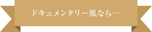 ドキュメンタリー風なら・・・